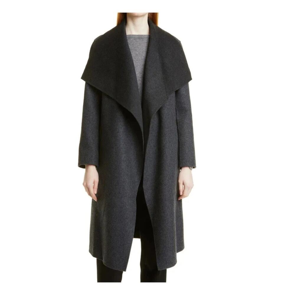 NEW NORDSTROM SIGNATURE Textured Double Face Wool & Cashmere Coat Size XXS